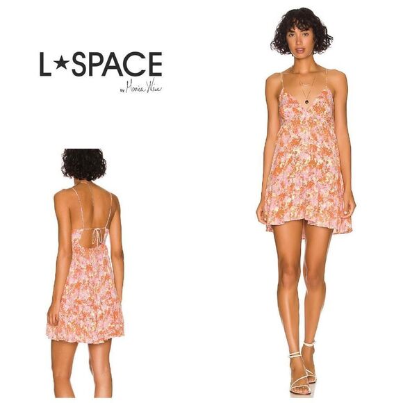 New. L*SPACE floral dress. Small. Retails $158 - Picture 1 of 14